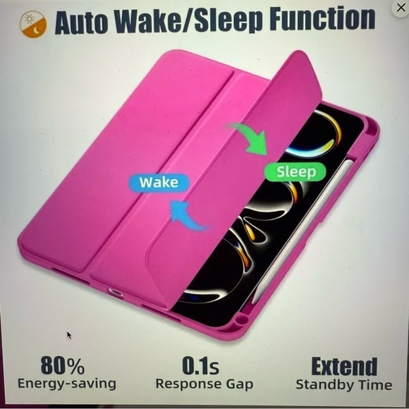 Ipad case pink compatible with iPad Pro 11 (M4 , 5th Gen 2004) - Picture 2 of 11